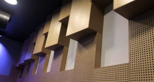 Sound absorbing wood panels